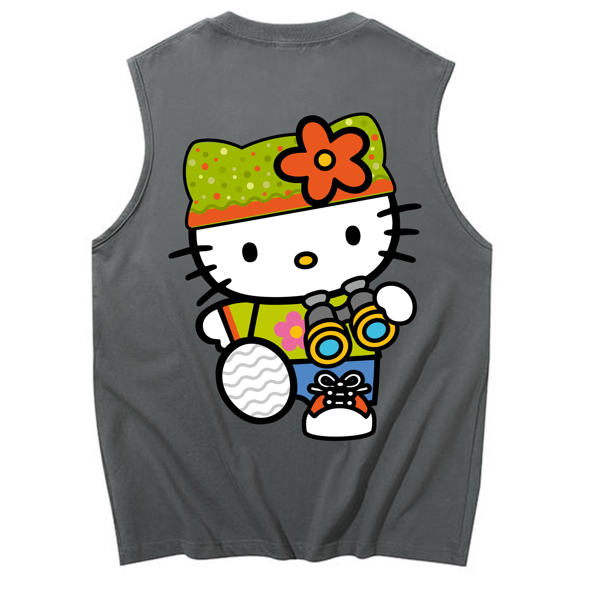 （画像用） Hello Kitty ハローキティ コットン100％タンクトップ（背面プリント）